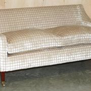 Canapé et repose-pieds en tissu, faits main en Angleterre