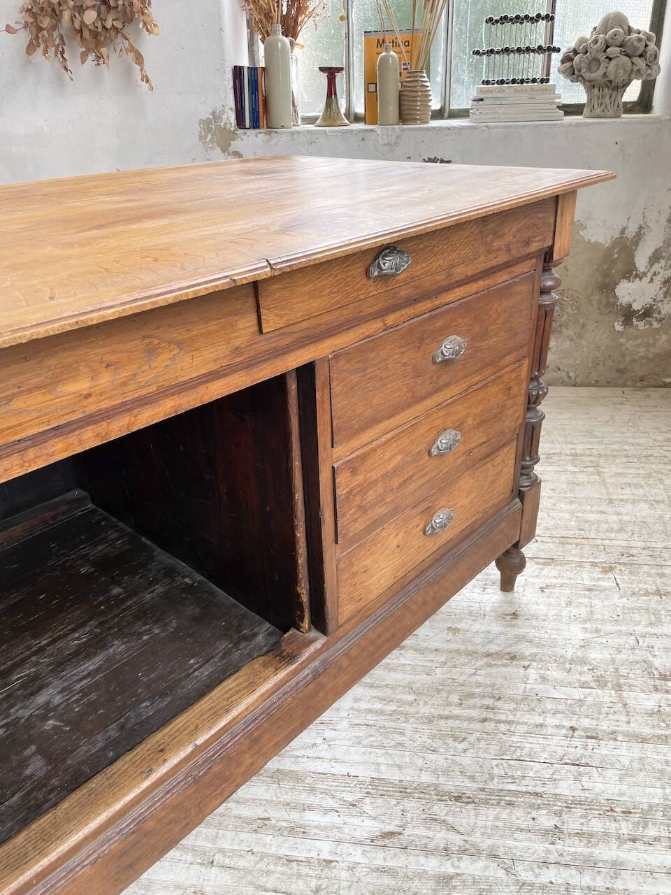 Comptoir en chêne drapier chêne 1900
