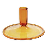 Amber Flat Candle Holder