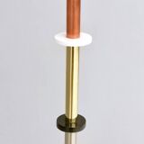 Orange Glass, Brass, Copper and Metal Floor Lamp by Carmelo La Gaipa, 2019