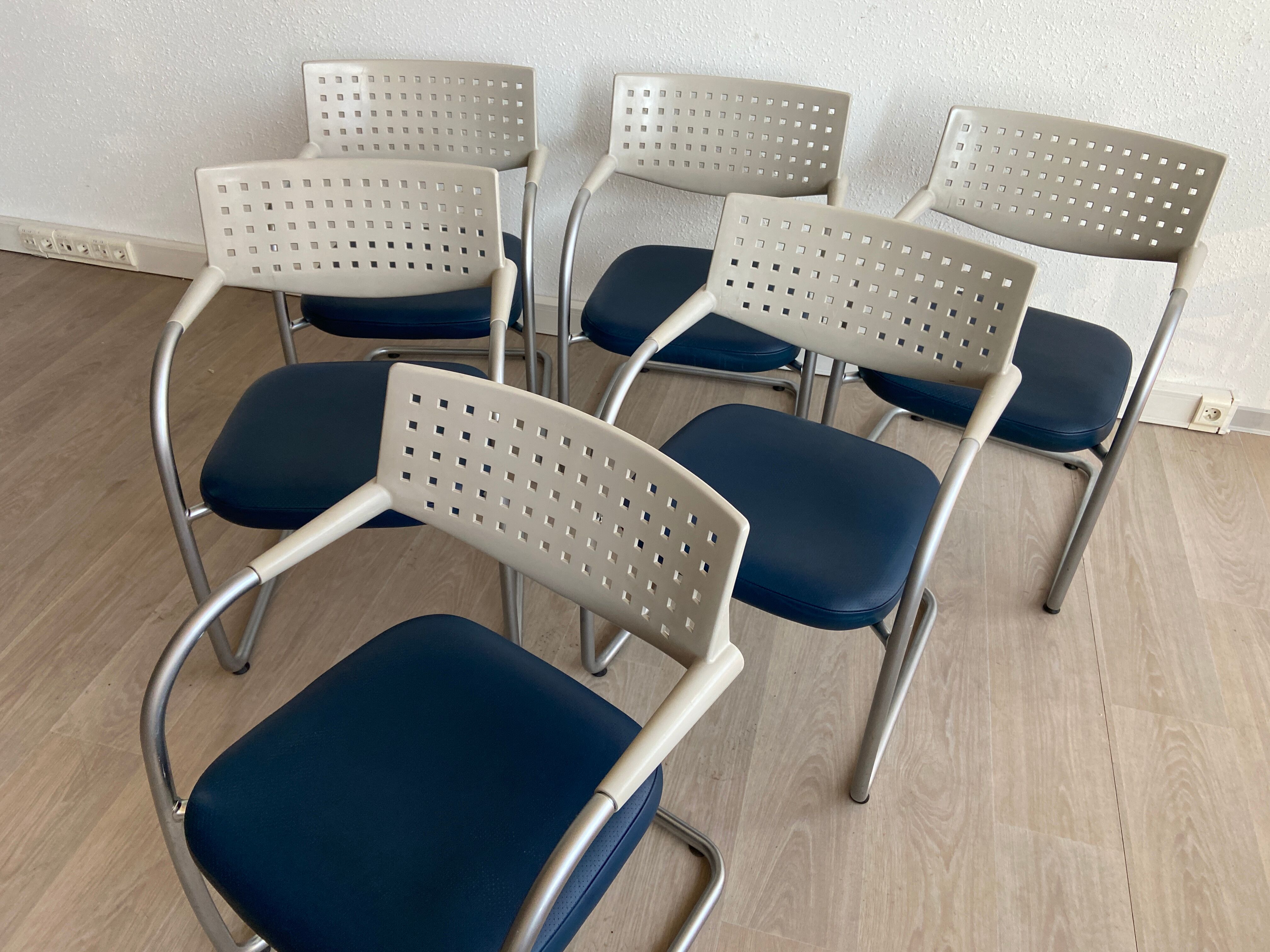 Lot de 6 chaises visavis visasoft par Antonio Citterio & Glen oliver löw vitra