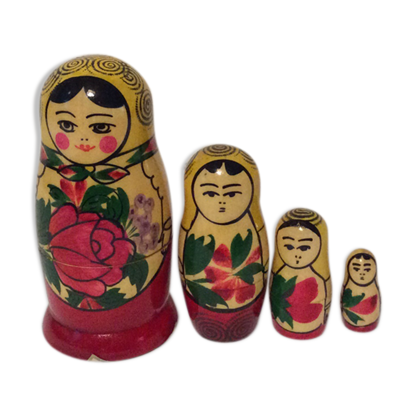 Vintage ancient Russian Matriochka dolls