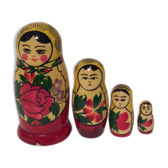 Vintage ancient Russian Matriochka dolls