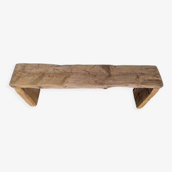Solid wood bench patinated 120cm