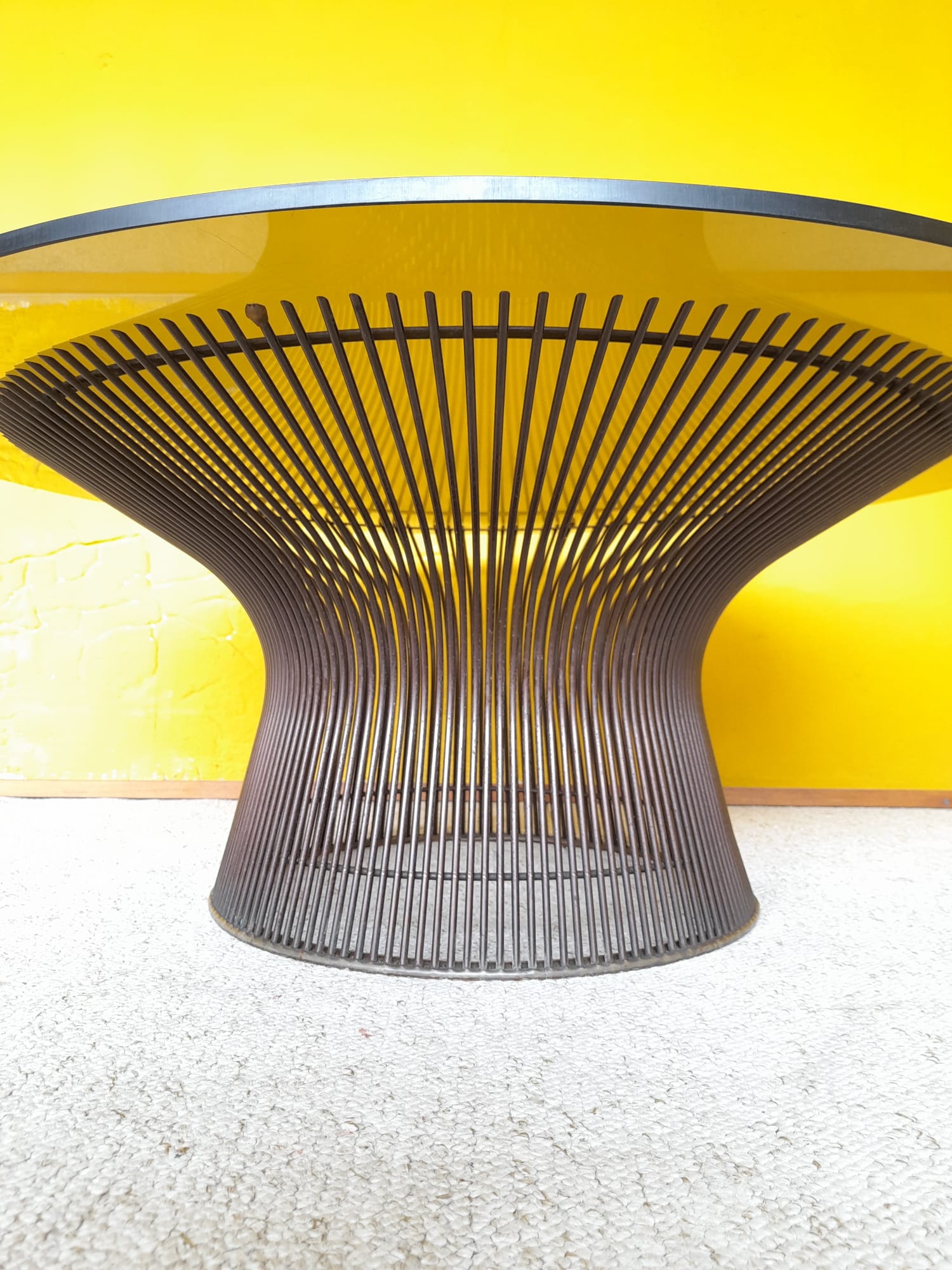 Warren Platner design coffee table for Knoll, bronze finish circa 1960