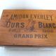 Wooden box advertising white bear starch