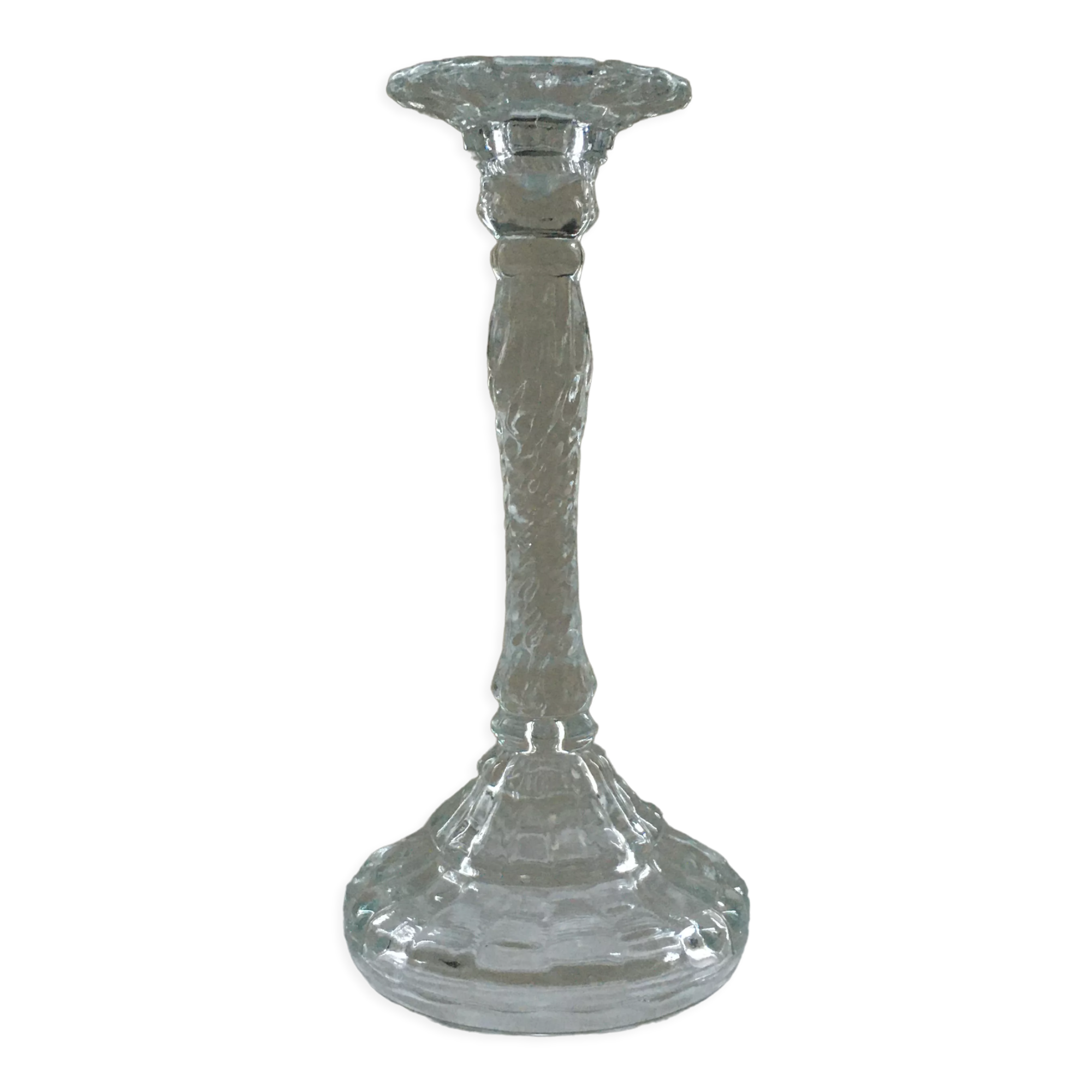 Glass candle holder