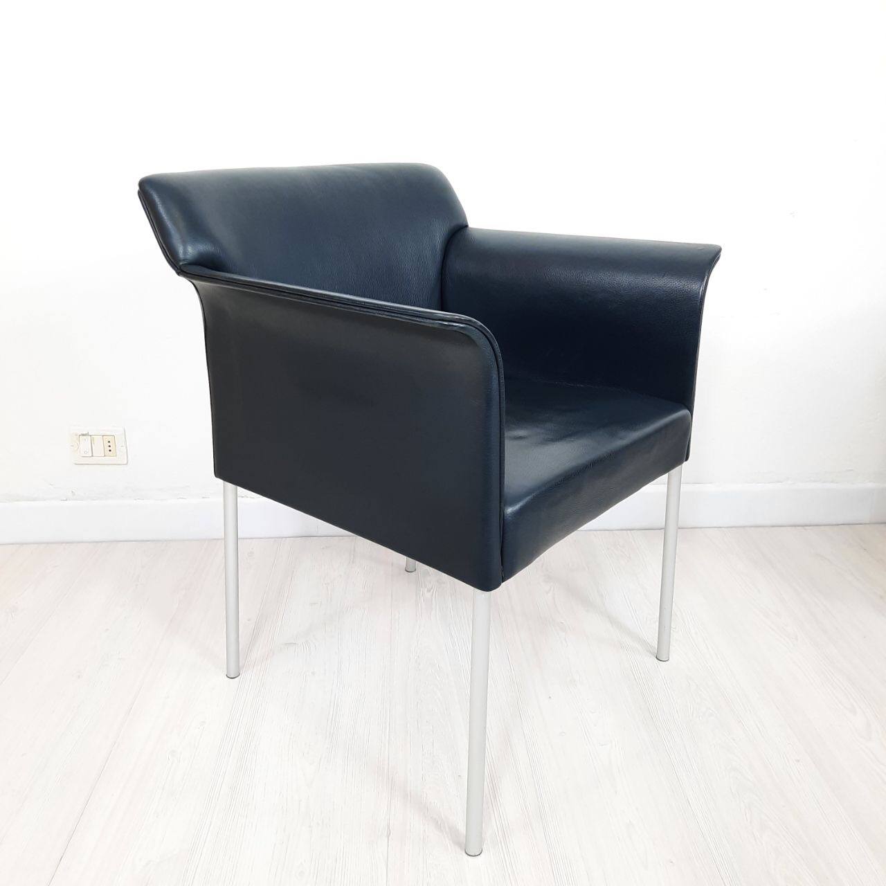 Quatre fauteuils de Matteo Grassi cuir années 1990/2000
