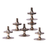 Six StoFF Nagel candlesticks 1970
