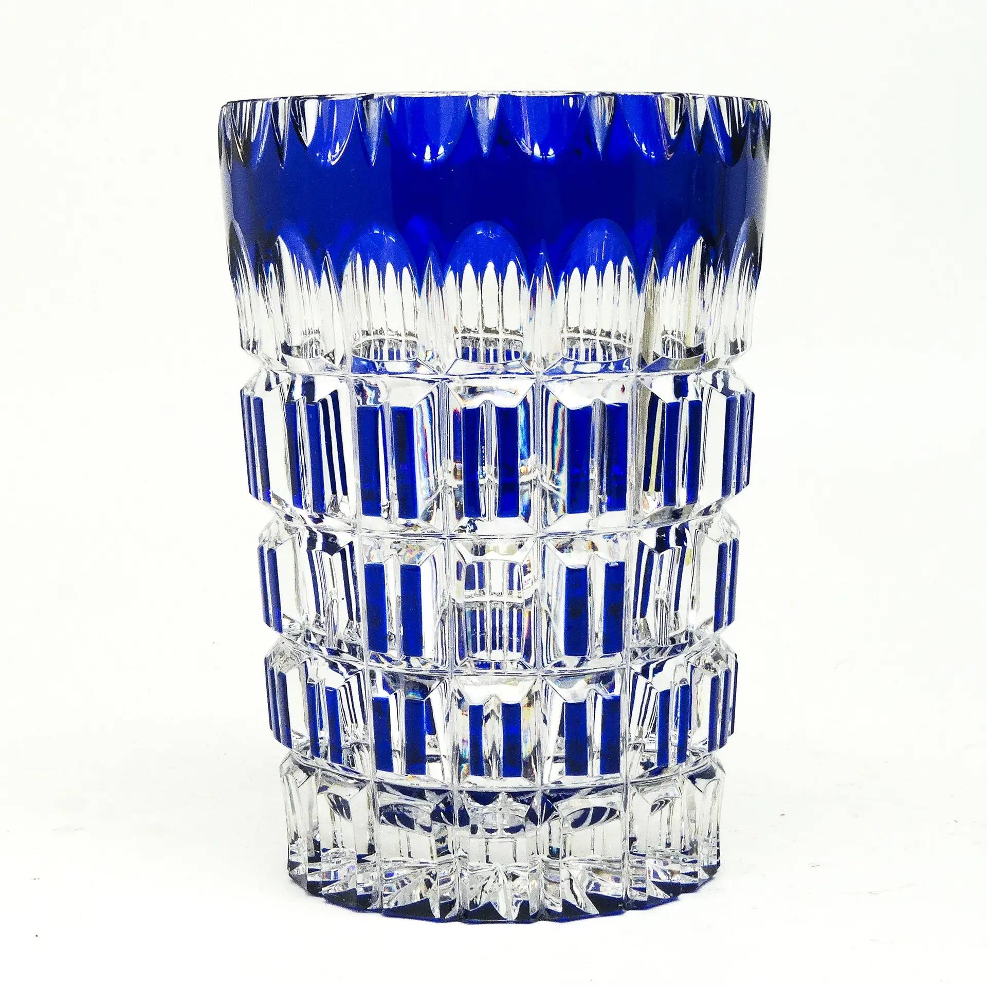 Mid-century modern vase, cobalt glass, Germany, 1950s
