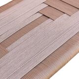 Cream rope woven wooden bench, bohemian and warm, natural material