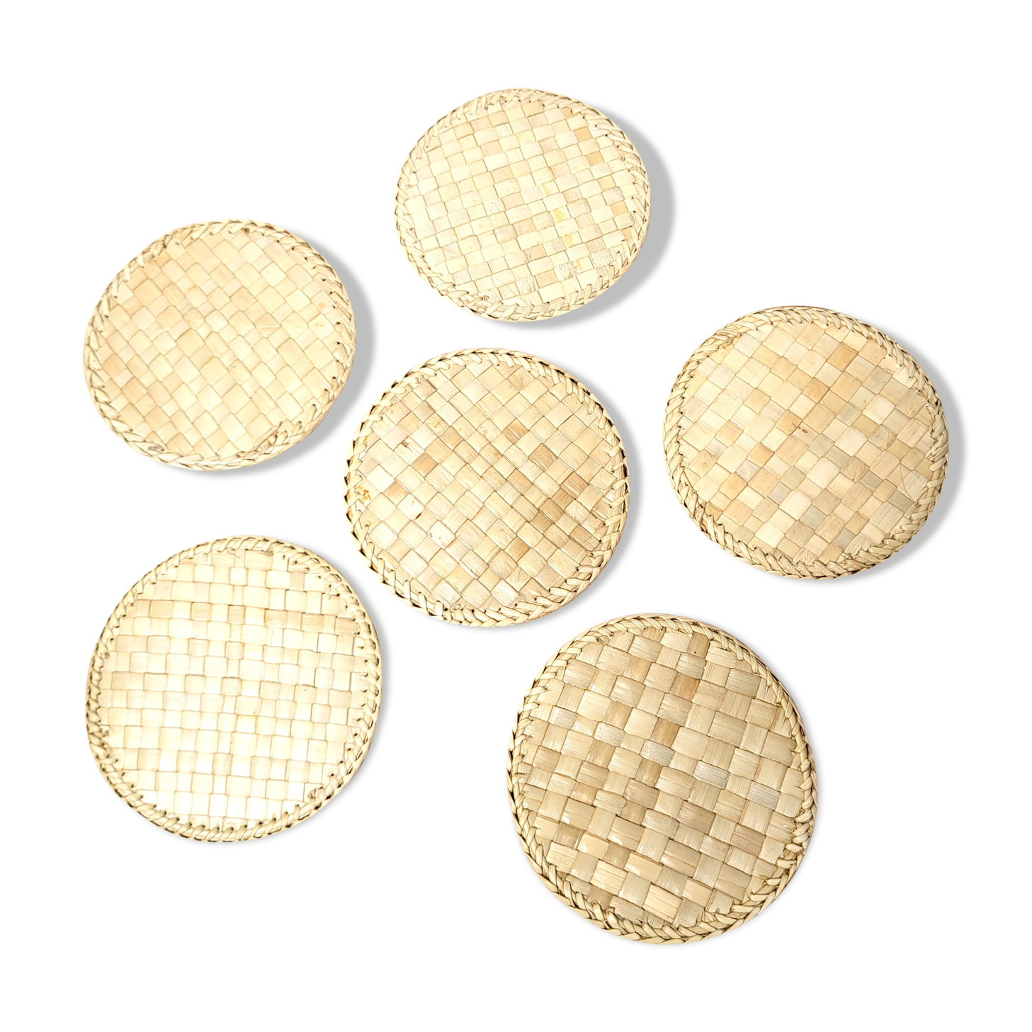 Set coasters raffia