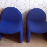 Pair of Atal low chairs - design from the 1970s.