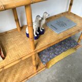 Large rattan shelf 1960