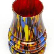 Art Deco Spatterglass vase, glass, Czechoslovakia, 1930s