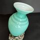 Art nouveau vase in opaline and tin