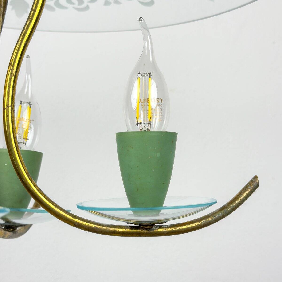 Vintage chandelier attributed to Pietro Chiesa for Fontana Arte, Italy, 1930s.