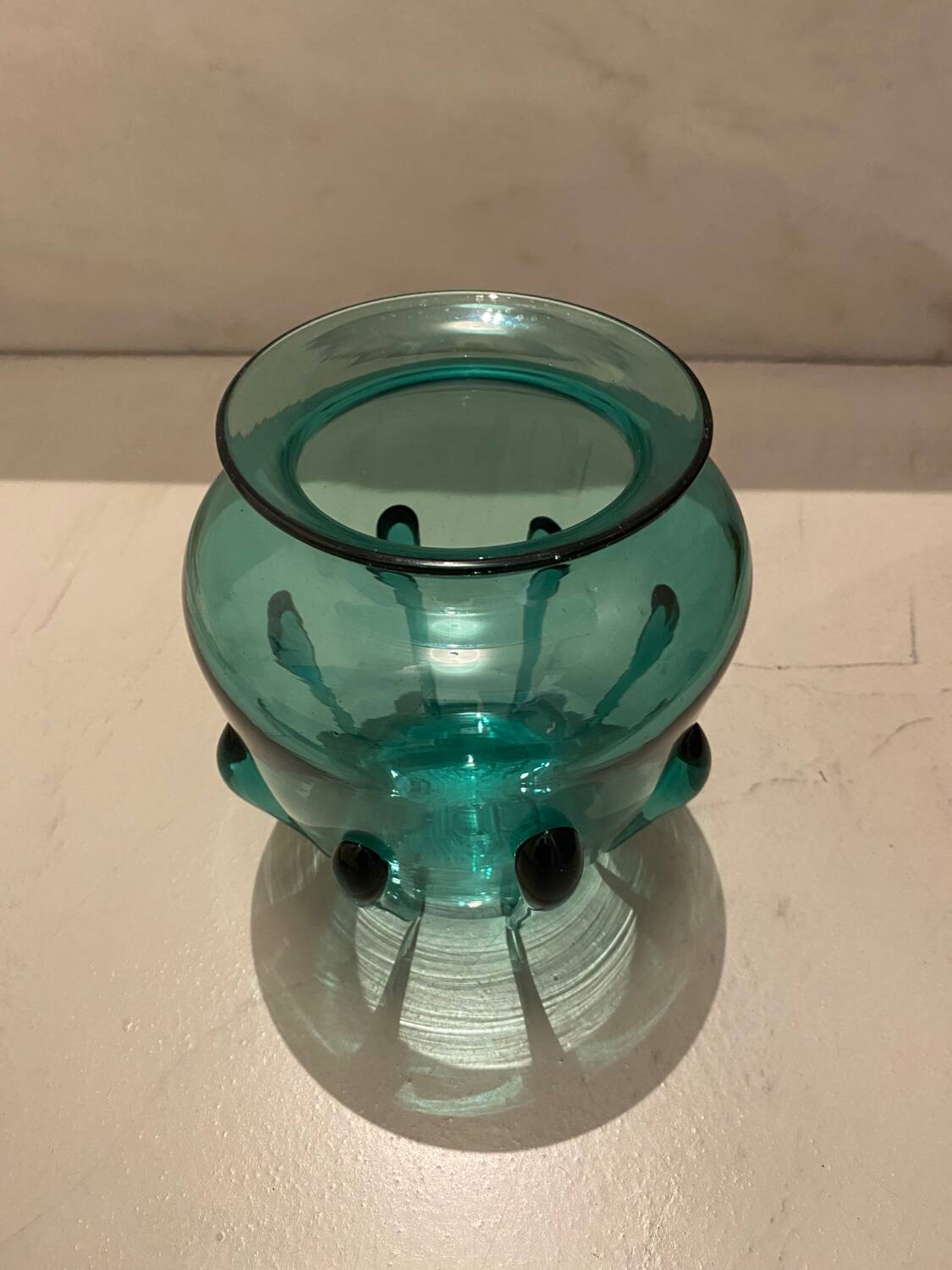 Art Deco green glass vase