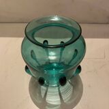 Art Deco green glass vase