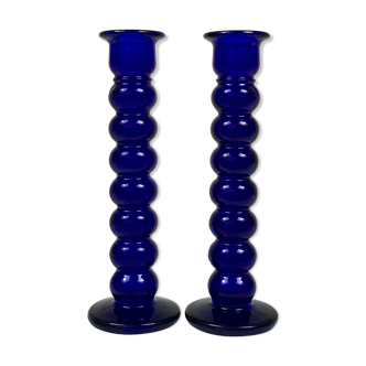 Blue candleholders, Italy