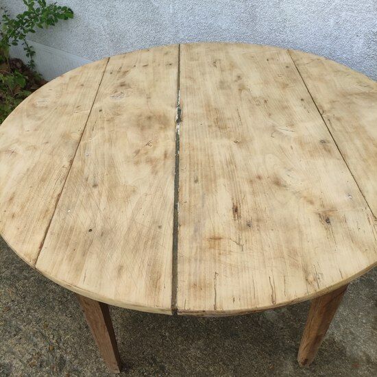 Table ronde rabattable