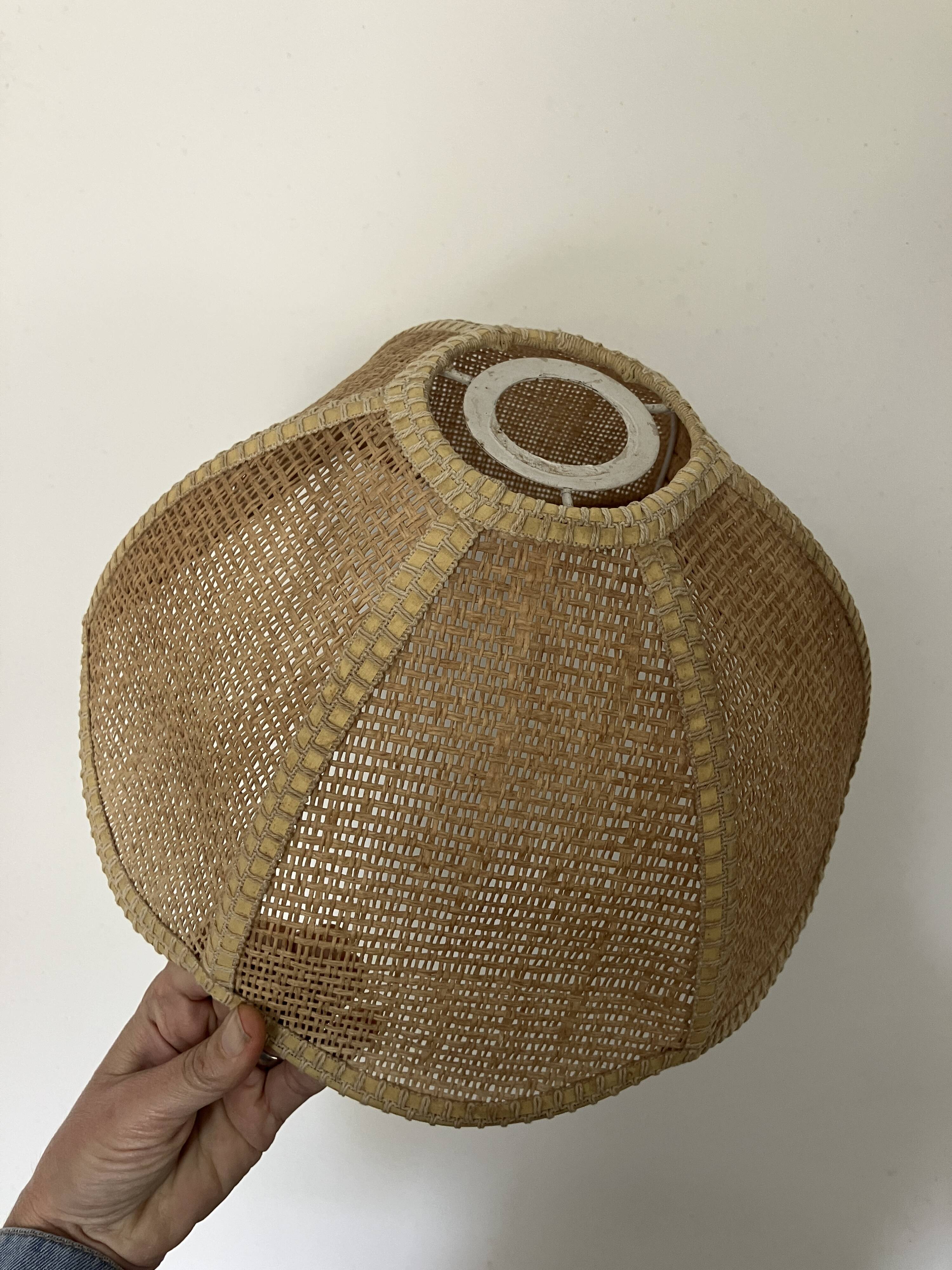 Vintage rattan lampshade