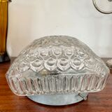 Vintage molded glass ceiling lamp