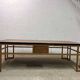 Table basse vintage / table basse avec marbre & bois & laiton