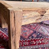 Artisanal vintage coffee table in solid wood
