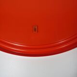 Large Orange Space Age Oval Mirror 1960s