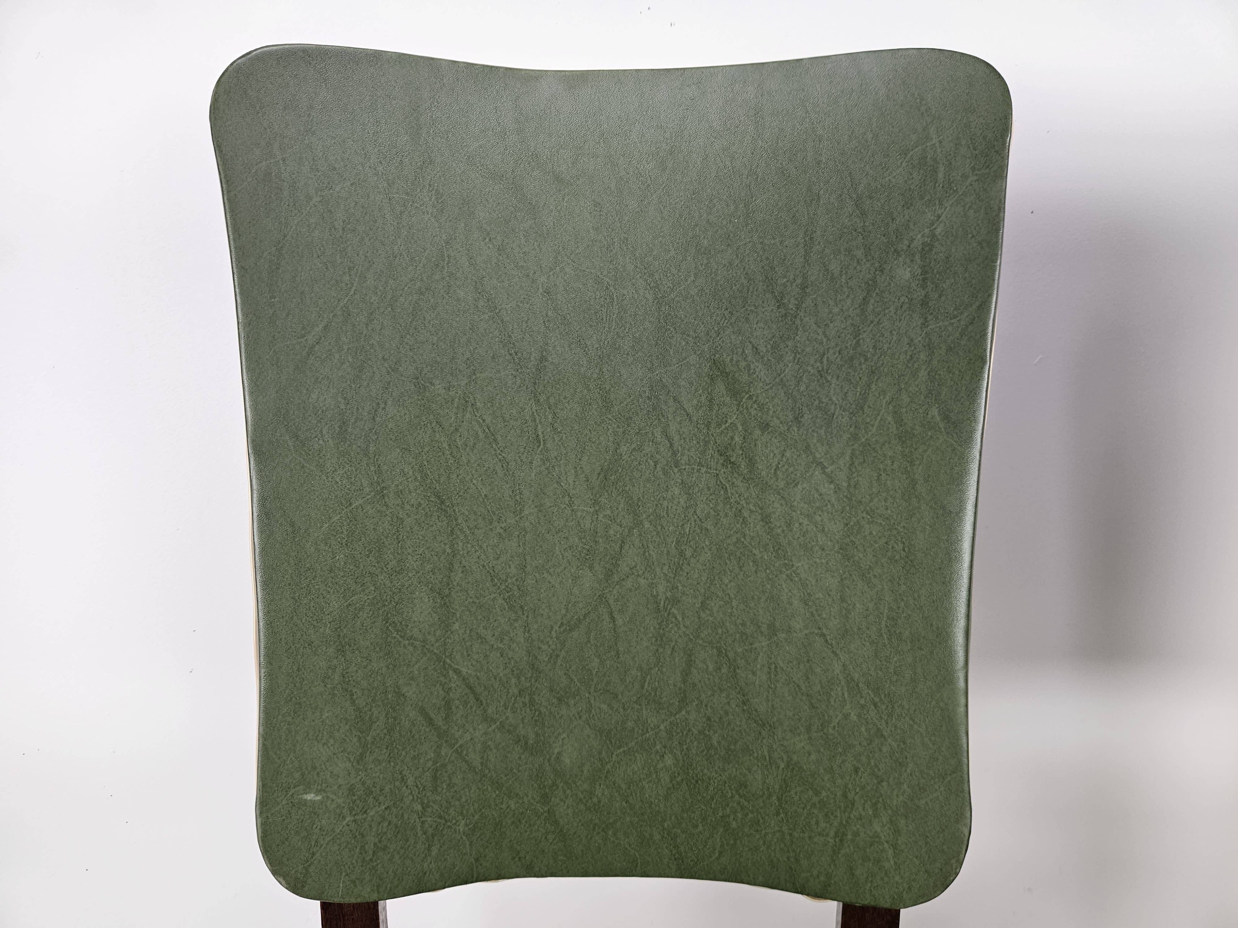 Set of 8 Art Decò oak dining chairs, 1950