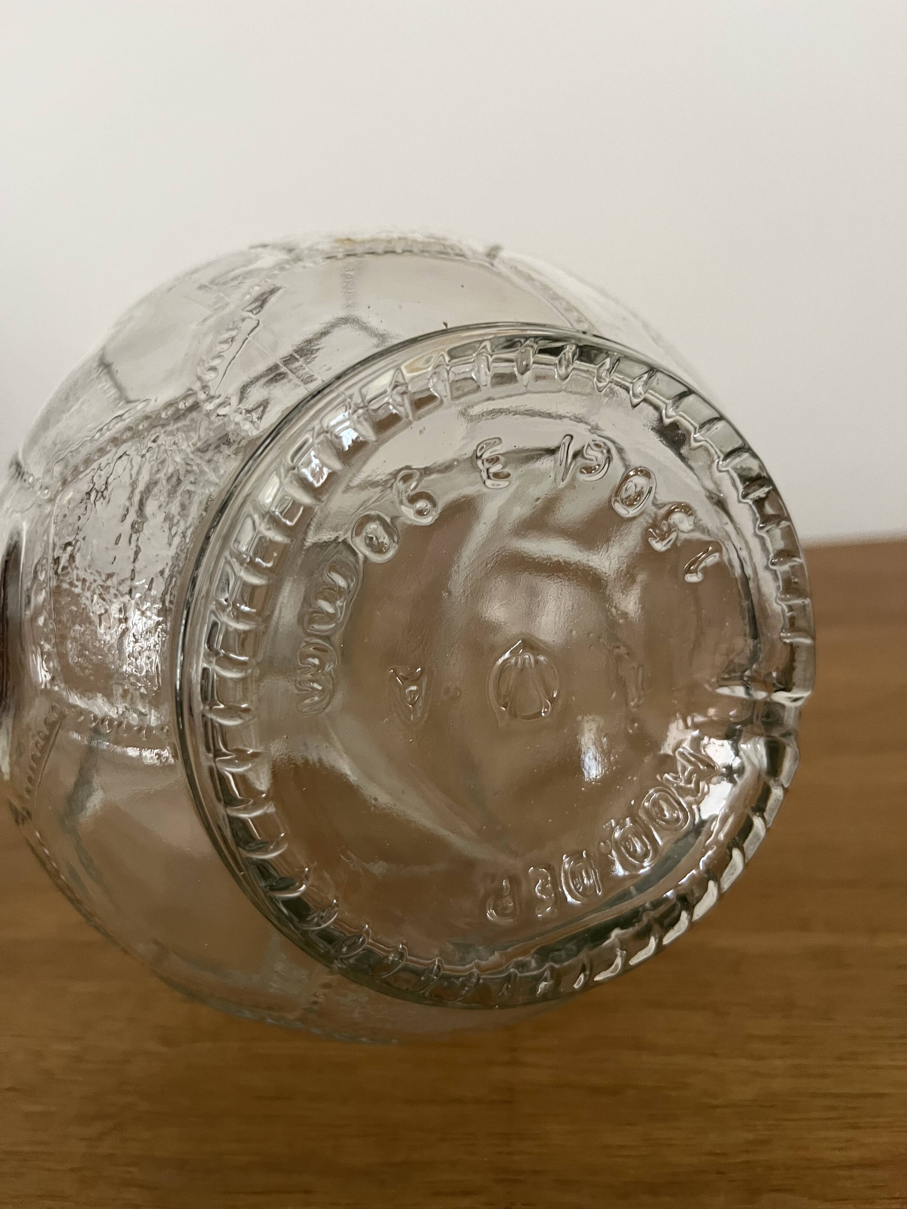 Bouteille verre vintage Tour Eiffel et Foot