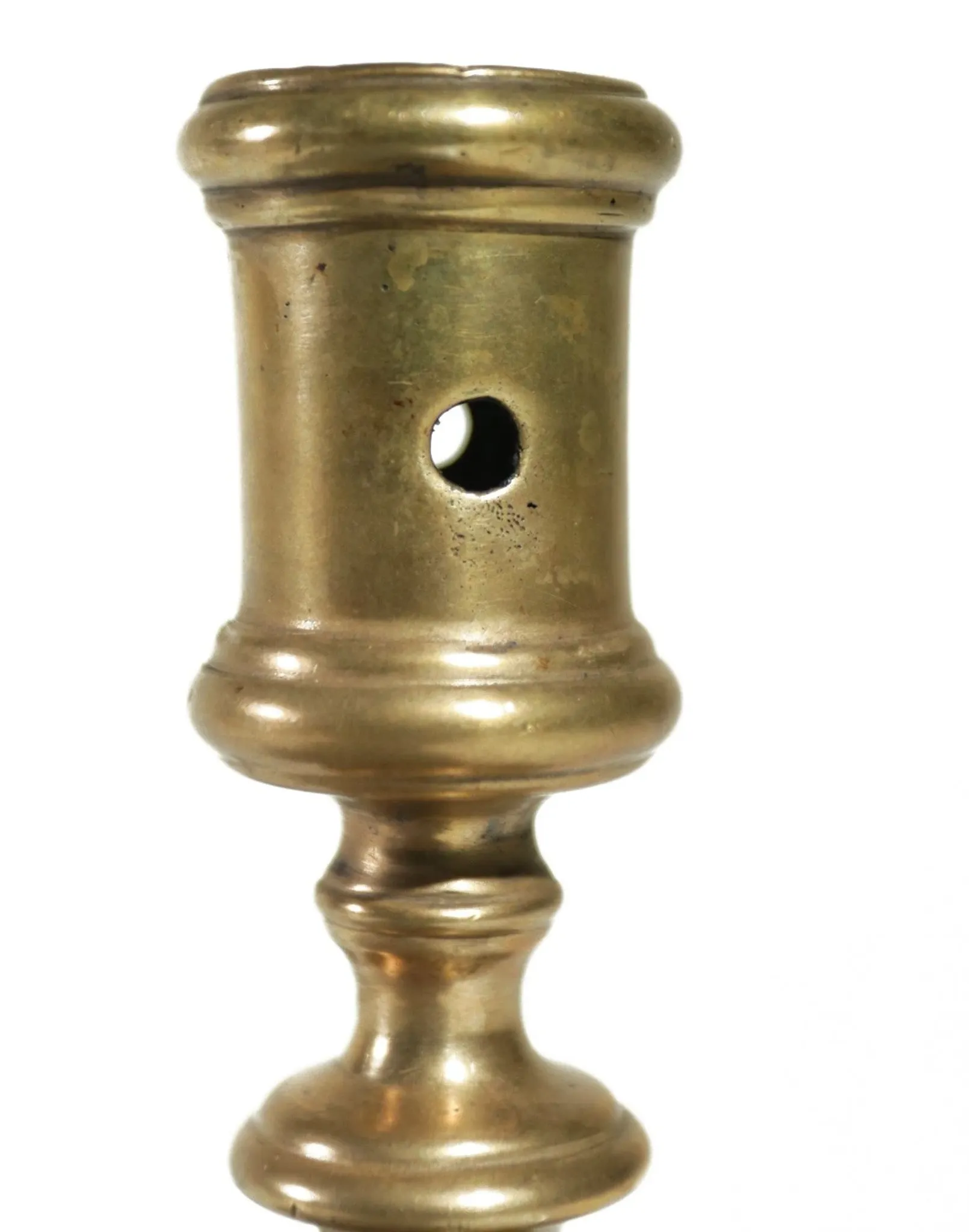 17th-century French bronze candlestick