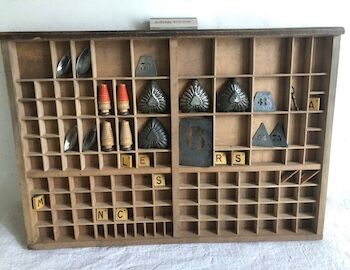 Old printing locker, lean antique