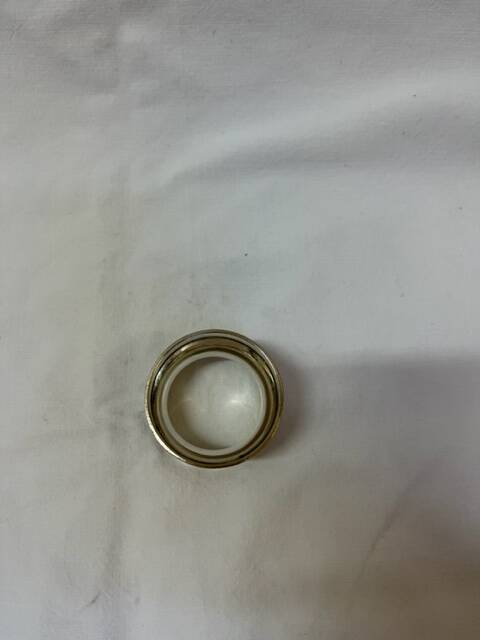 silver metal napkin ring 1980