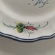 Vintage Breton earthenware plate – naive decor signed MF – Brittany