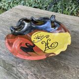 Ceramic cup signed Buxó vintage freeform