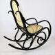 Vintage Black Rocking Chair attributed to Michael Thonet