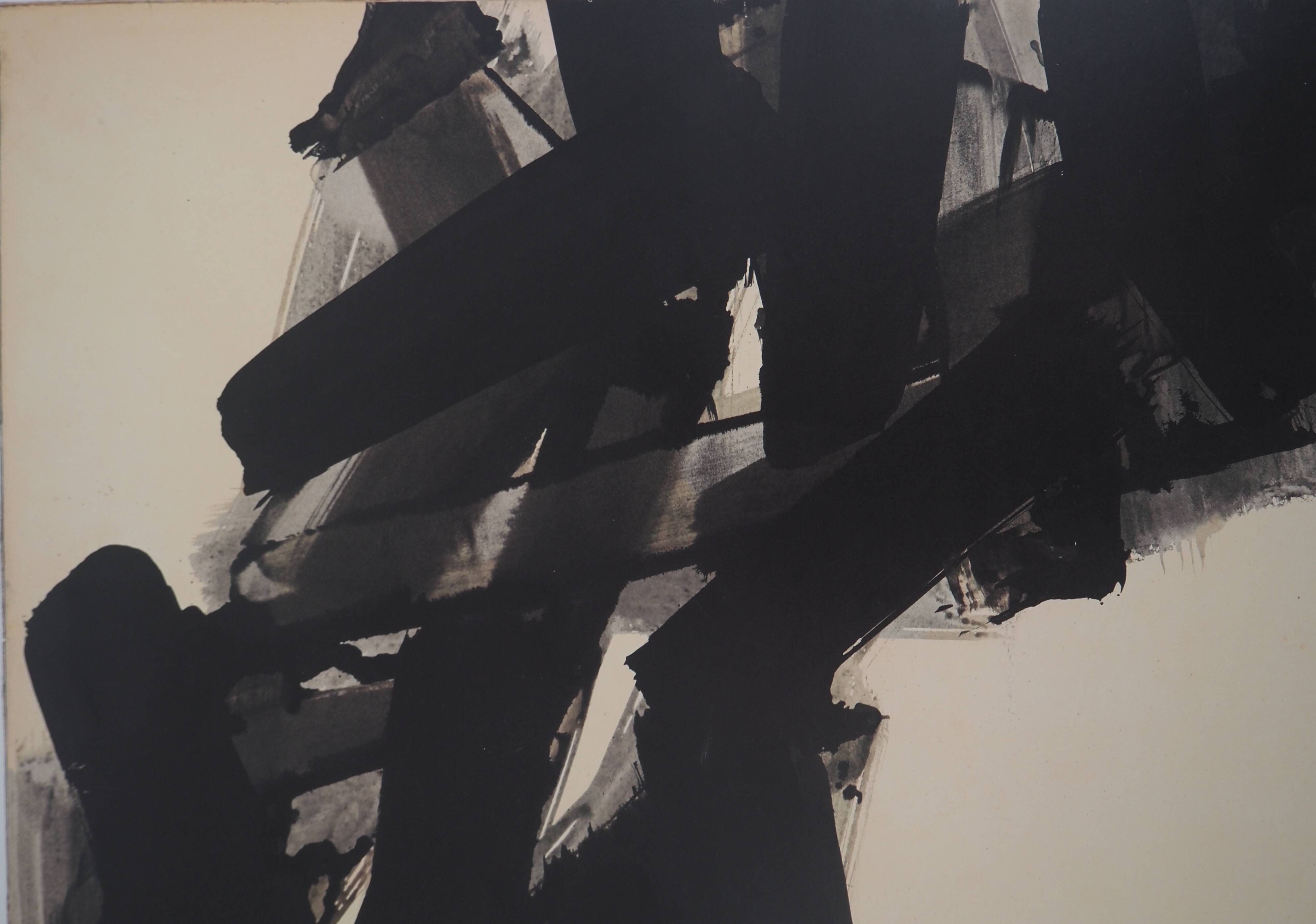Original poster signed by Pierre SOULAGES: Ink 1961