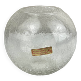 Petit vase boule vintage en verre Glashütte Rheinpfalz