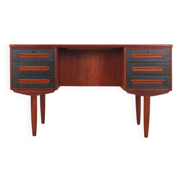 Bureau en teck, design danois, années 1970, fabricant : AP Møbler Svenstrup