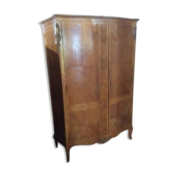 Armoire 2 portes avec placage extérieur et intérieur