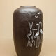 Ceramic vase with flamingo decor, 1950s