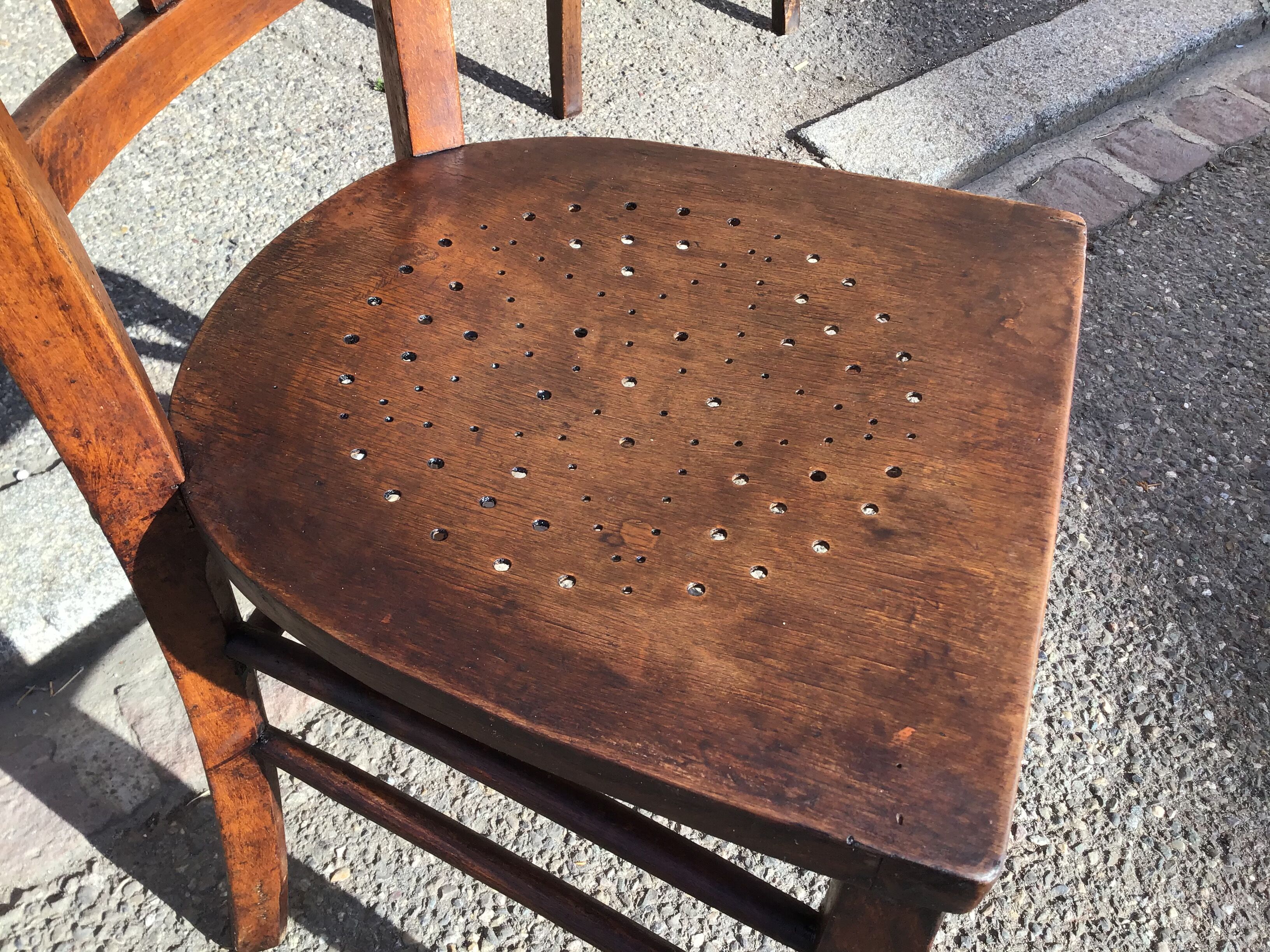 6 vintage bistro chairs 1950