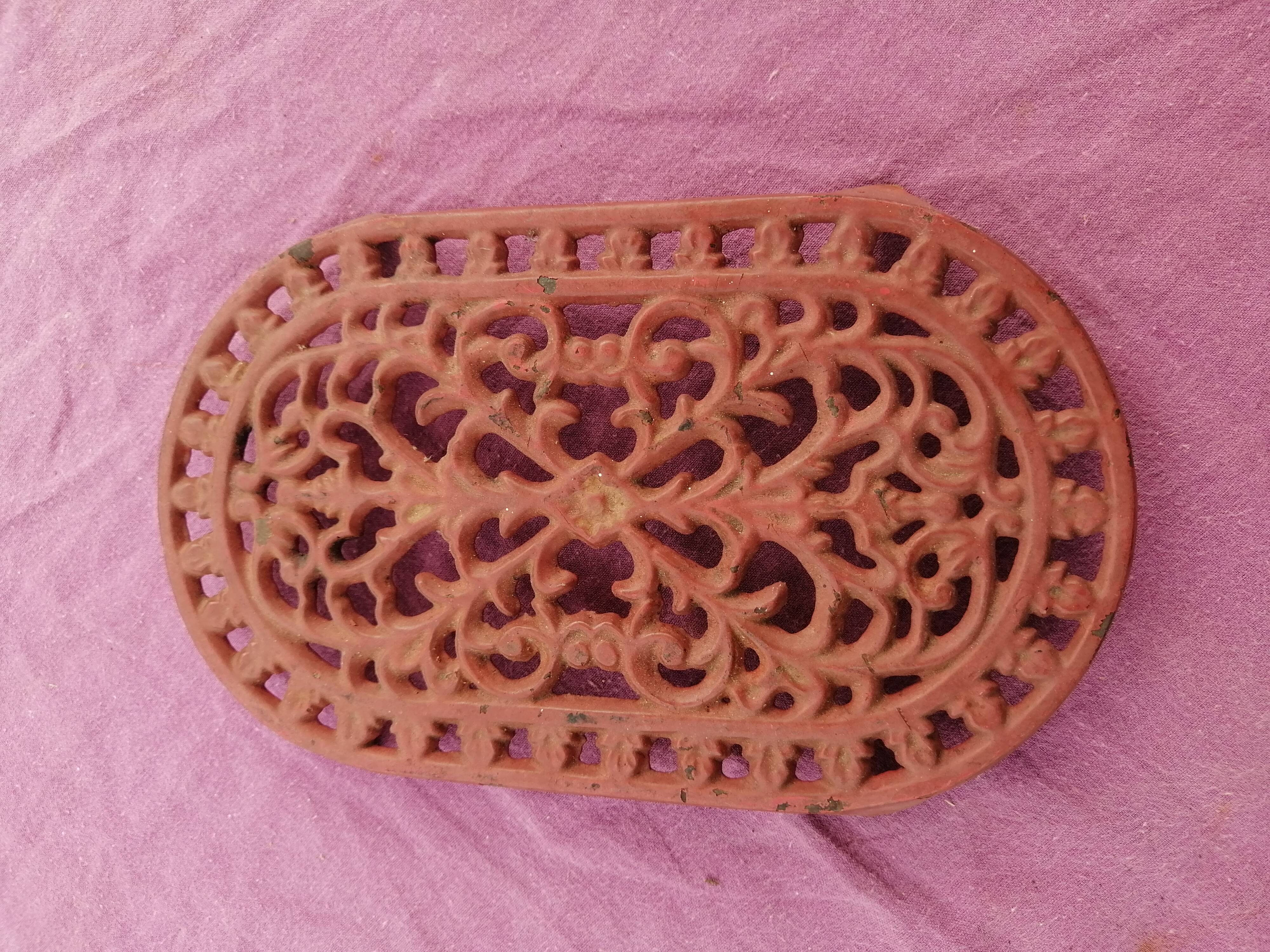 Oval cast iron underside