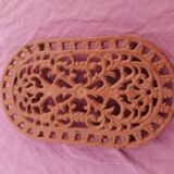 Oval cast iron underside