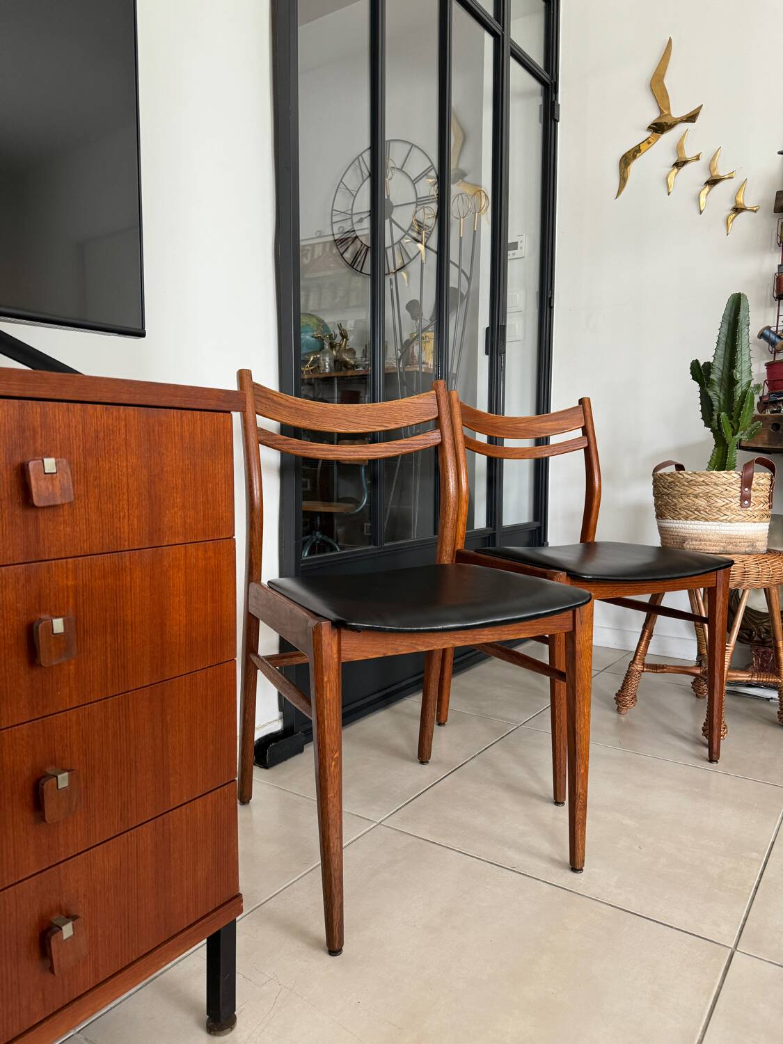 Chaises vintage style scandinave