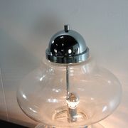 Lampe de table en verre design des années 60 italienne