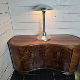 Chromed metal mushroom lamp from the 70s, 58 cm H