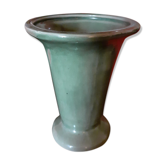 Enamelled ceramic vase